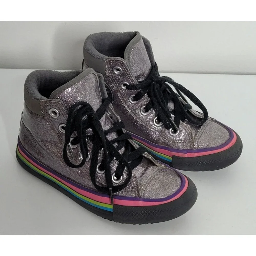 Converse Chuck Taylor All Star Iridescent Glitter Girl Sz 12 High Top Sneakers